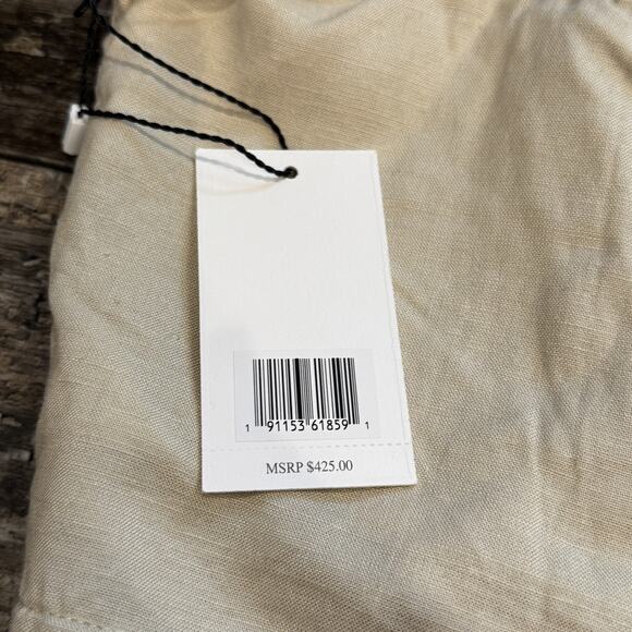 Jason Wu Crop Top Womens 8 Beige Mother of Pearl Shell Beaded Trim Summer NWT - Picture 8 of 13